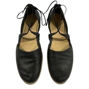 Paul Green women's "Marcey" black ankle-tie espadrille flats